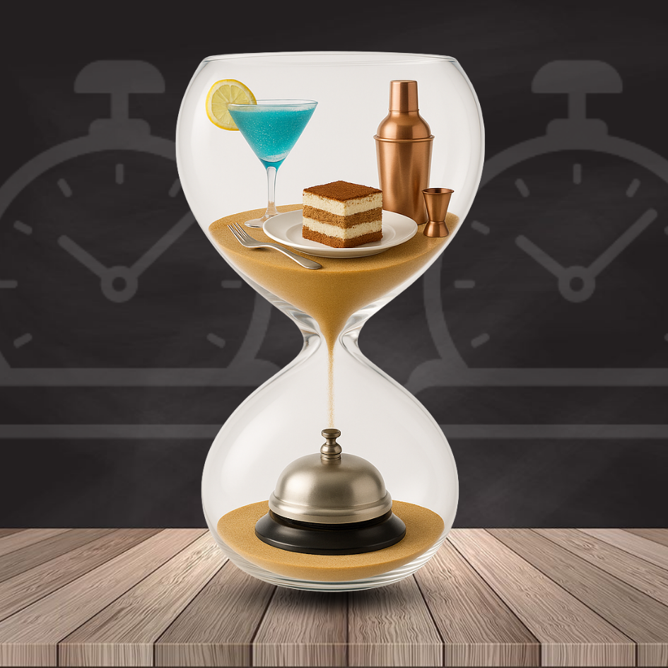 Sablier représentant un restaurateur